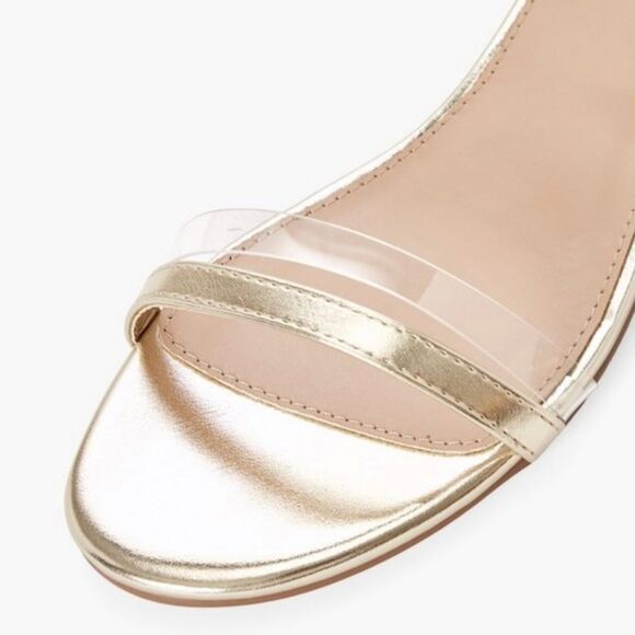 NIB JustFab Gold Gabbi Minimalist Sandals - Size 6.5 - Picture 6 of 16